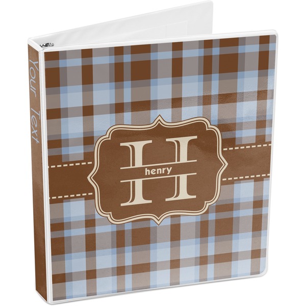 Two Color Plaid 3-Ring Binder 3/4 - Main