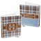 Two Color Plaid 3-Ring Binder Front and Back