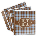 Two Color Plaid 3-Ring Binder (Personalized)