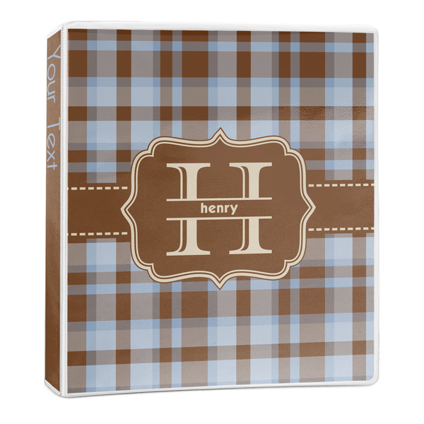 Two Color Plaid 3-Ring Binder Main- 1in