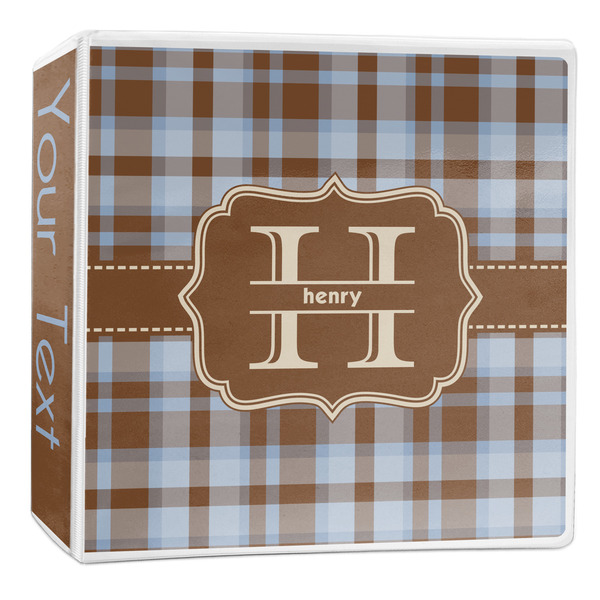 Custom Two Color Plaid 3-Ring Binder - 2 inch (Personalized)