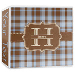 Two Color Plaid 3-Ring Binder - 3 inch (Personalized)