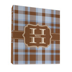 Two Color Plaid 3 Ring Binder - Full Wrap - 1" (Personalized)