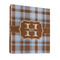 Two Color Plaid 3 Ring Binders - Full Wrap - 1" - FRONT