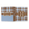 Two Color Plaid 3 Ring Binders - Full Wrap - 1" - OPEN OUTSIDE