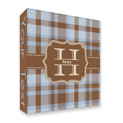 Two Color Plaid 3 Ring Binder - Full Wrap - 2" (Personalized)