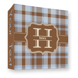Two Color Plaid 3 Ring Binder - Full Wrap - 3" (Personalized)