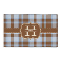 Two Color Plaid 3' x 5' Patio Rug (Personalized)