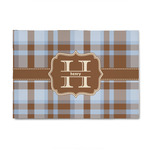 Two Color Plaid 4' x 6' Indoor Area Rug (Personalized)