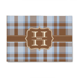 Two Color Plaid 4' x 6' Indoor Area Rug (Personalized)