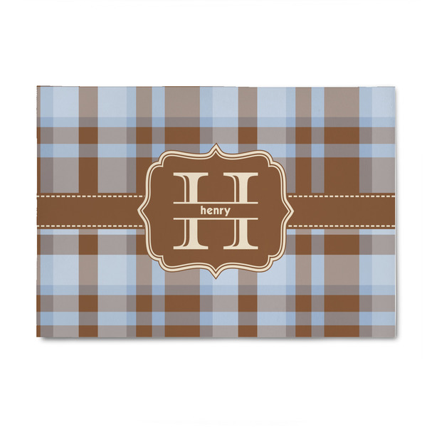 Custom Two Color Plaid 4' x 6' Indoor Area Rug (Personalized)
