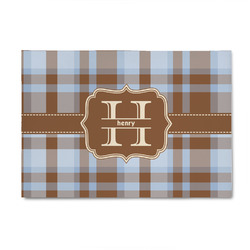 Two Color Plaid 4' x 6' Patio Rug (Personalized)