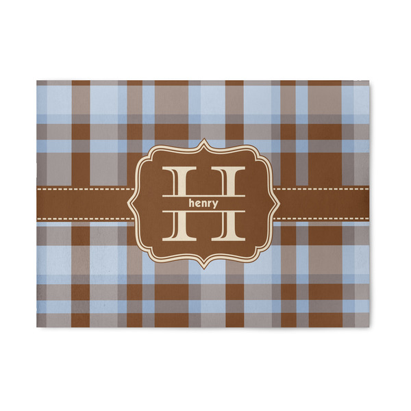 Custom Two Color Plaid Area Rug (Personalized)