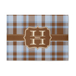 Two Color Plaid 5' x 7' Patio Rug (Personalized)