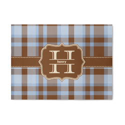 Two Color Plaid 5' x 7' Patio Rug (Personalized)