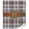 Two Color Plaid 50x60 Sherpa Blanket