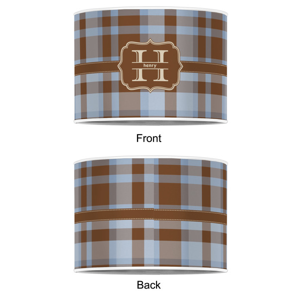 Two Color Plaid 8" Drum Lampshade - APPROVAL (Poly Film)