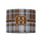 Two Color Plaid 8" Drum Lampshade - FRONT (Fabric)