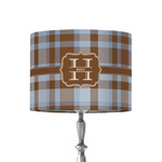 Two Color Plaid 8" Drum Lamp Shade - Fabric (Personalized)