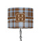 Two Color Plaid 8" Drum Lampshade - ON STAND (Fabric)