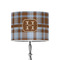 Two Color Plaid 8" Drum Lampshade - ON STAND (Poly Film)