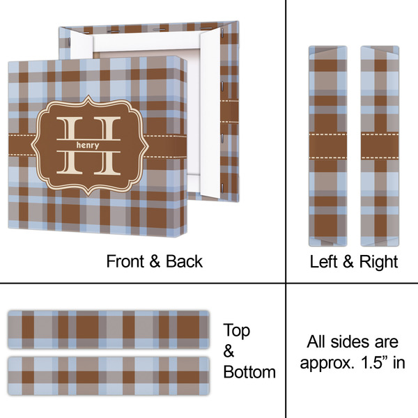 Two Color Plaid 8x8 - Canvas Print - Approval
