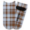 Two Color Plaid Adult Ankle Socks - Single Pair - Front and Back