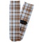Two Color Plaid Adult Crew Socks - Single Pair - Front and Back