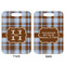 Two Color Plaid Aluminum Luggage Tag (Front + Back)