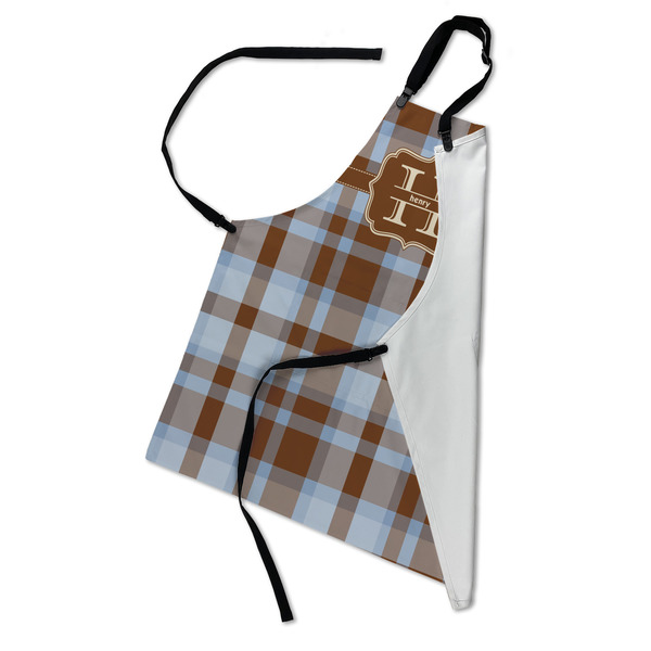 Two Color Plaid Apron - Folded