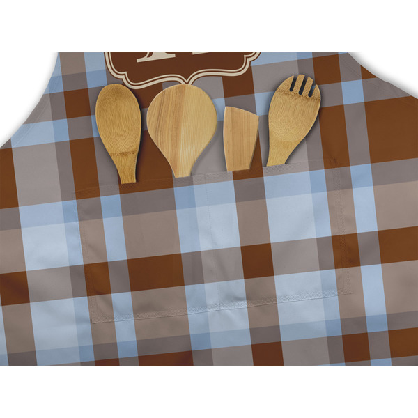 Two Color Plaid Apron - Pocket Detail with Props