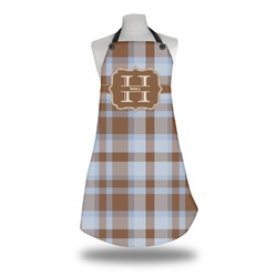 Two Color Plaid Apron w/ Name and Initial