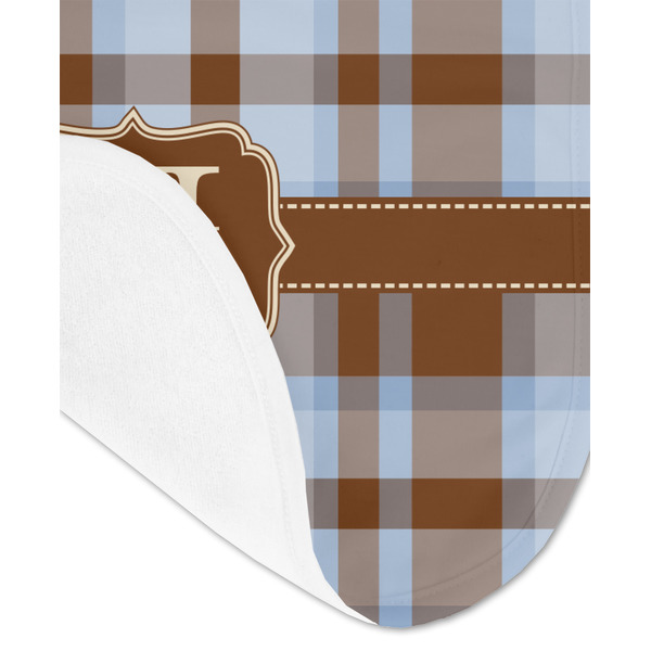 Two Color Plaid Baby Bib - AFT detail