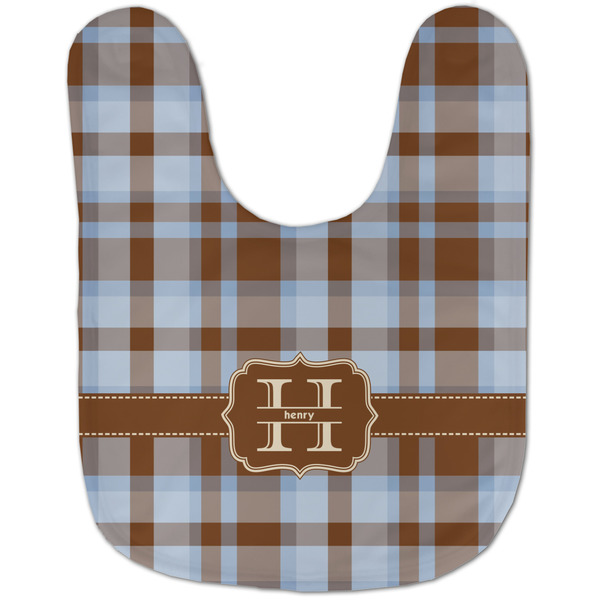 Two Color Plaid Baby Bib - AFT flat