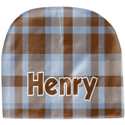 Two Color Plaid Baby Hat (Beanie) (Personalized)
