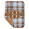 Two Color Plaid Baby Sherpa Blanket - Corner Showing Soft