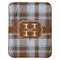 Two Color Plaid Baby Sherpa Blanket - Flat