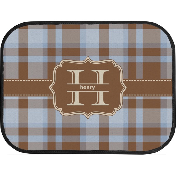 Two Color Plaid Back Seat Car Mat