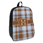 Two Color Plaid Kids Backpack (Personalized)
