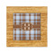 Two Color Plaid Bamboo Trivet with 6" Tile - FRONT