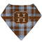 Two Color Plaid Bandana Bib (Personalized)