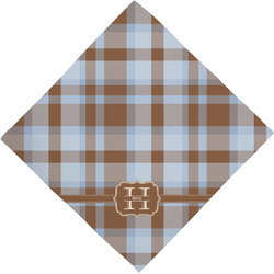 Two Color Plaid Dog Bandana Scarf w/ Name and Initial