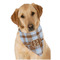 Two Color Plaid Dog Bandana Scarf w/ Name and Initial