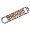 Two Color Plaid Bar Bottle Opener - White - Front