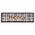 Two Color Plaid Bar Mat - Large (Personalized)