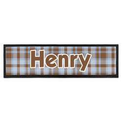 Two Color Plaid Bar Mat - Large (Personalized)
