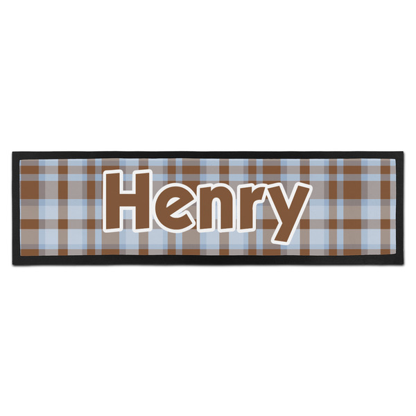 Custom Two Color Plaid Bar Mat (Personalized)