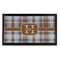 Two Color Plaid Bar Mat - Small - FRONT