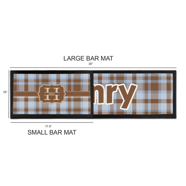Two Color Plaid Bar Mats - Sizing Chart