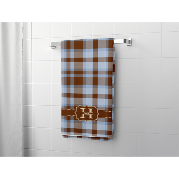 Two Color Plaid Bath Towel - LIFESTYLE